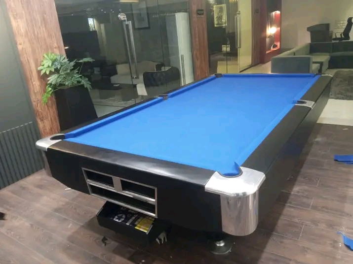 Blue Pool Table Setup